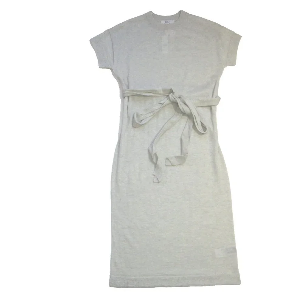 NWT J.Crew Spring Street Featherweight Cashmere Wrap Dress in Heather Nickel XXS